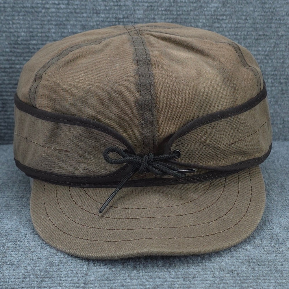 Stormy Kromer Hat Cap Waxed Cotton Mens 7 5/8 Brown Workwear Outdoor Hike Hunt